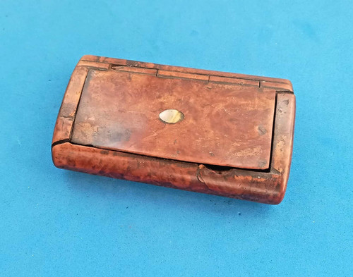 19th polished wooden snuff - 19th,