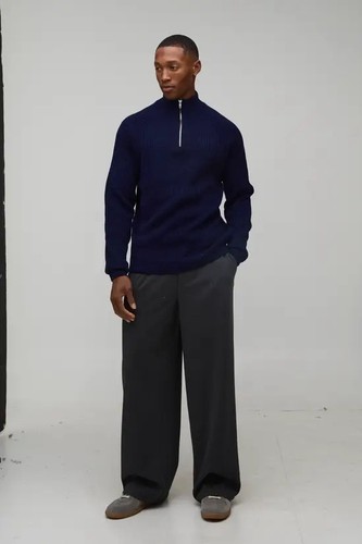 Men navy blue regular fit - navy,