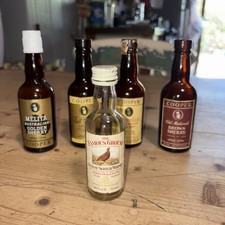 5 x miniature alcohol bottles- empty