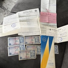 vintage travel documents and