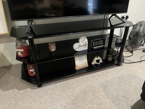 Black glass stand for - stand,