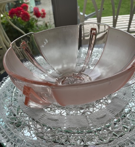 Art deco rose glass fruit - rose,