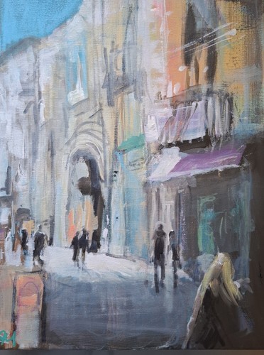 Naples street shadows 1 - shadows,