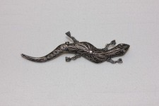 Vintage Filigree Sterling Silver Lizard Brooch Pin