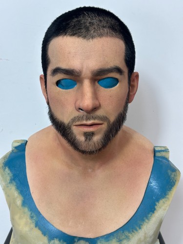 Silicone male mask shaved - mask,