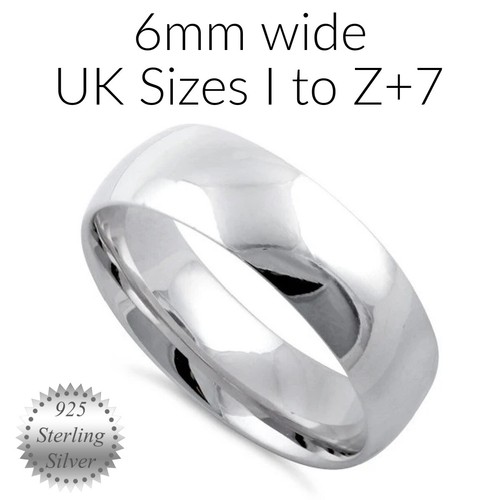 Plain 6mm 925 sterling - 6mm,
