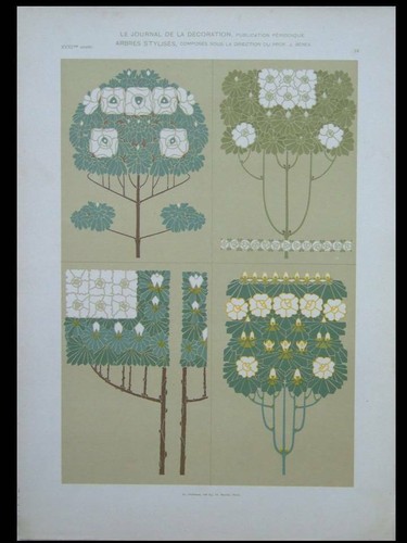 Trees art nouveau - trees,,