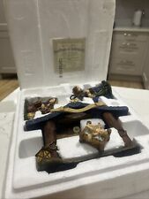 Kinkade The Holy Family & Holy Creche Nativity Garland Hawthorne Village 2007