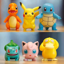 6pcs Pokemon Toy Figures Pikachu Psyduck Charmander Squirtle Bulbasaur +More
