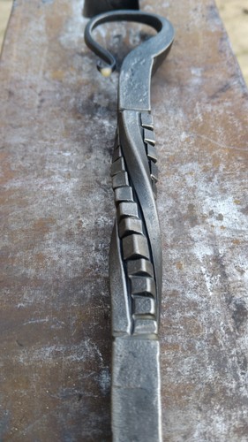 Handforged fire rake/poker