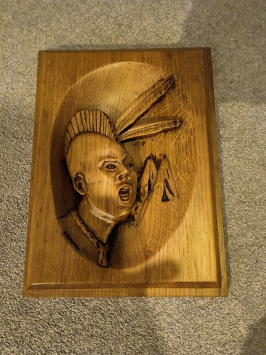 Hand carved wood native - carved,