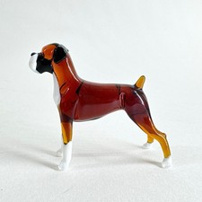 Hand Blown Glass Boxer Dog