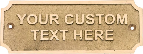 Custom brass outdoor plaque - custom, |