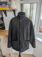 Rohan City Block Coat Charcoal Grey Fleece Thick Padded Button Up Size XL