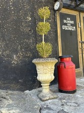 Pair Of Urns Planters and Cloud Trees Antique Greek Style Garden Urns