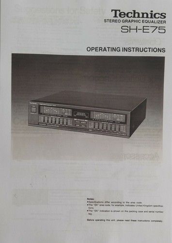 Technics e75 stereo - technics, sh-e75