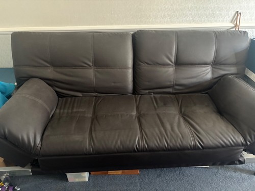 New sofa bed faux leather - sofa,