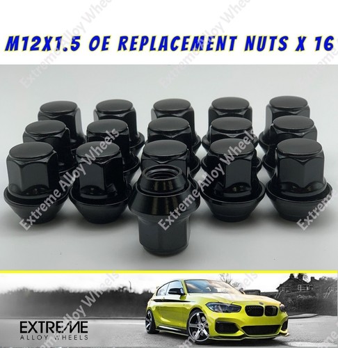 Black alloy wheel - nuts, ford