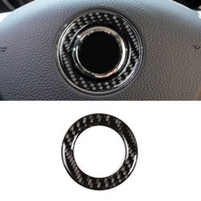 Carbon Fiber Steering Wheel Logo Badge Emblem Trim Ring Cover For VW Golf6 Jetta