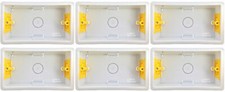 6 x Appleby SB631 Dry Lining "Fast Fix" Boxes Double 2 Gang 47mm Deep