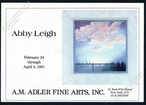 1981 abby leigh painting - leigh, nyc