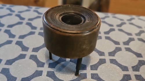 Antique brass tripod drum - brass,