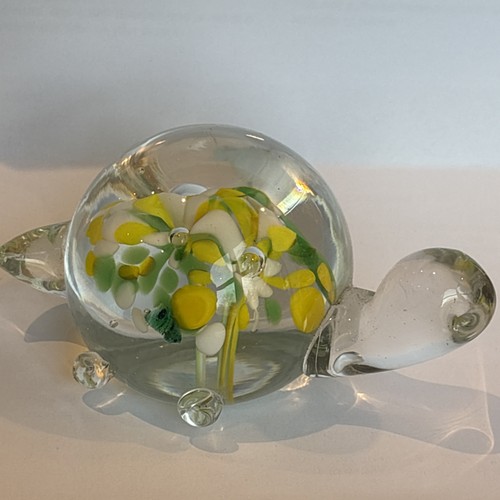 Vintage glass turtle - vintage, shaped