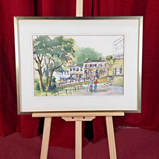 Watercolour Artist Harry Beadnell "Museum Terrace Scarborough" 25.5" x 19.5" Fra