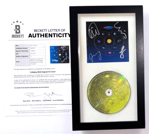 Coldplay band signed - cd, insert