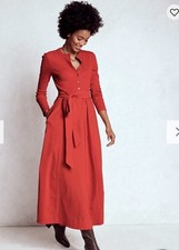 Boden Button Detail Mix Dress