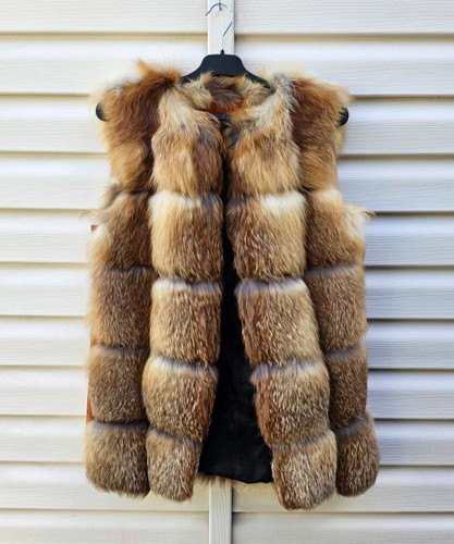 Genuine red fox - red, fur