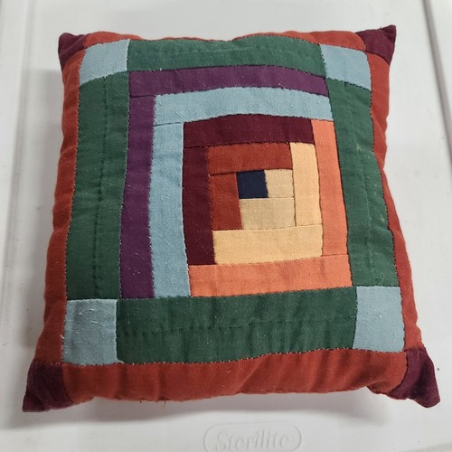 Vintage throw pillow quilted - throw,