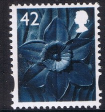 GB SG W102 MNH MINT STAMP Wales 42p Welsh Daffodil Regional Definitive