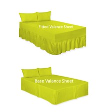 Fitted Valance Sheet OR Base Valance Sheet Plain Dyed Polycotton Soft Bed Sheets