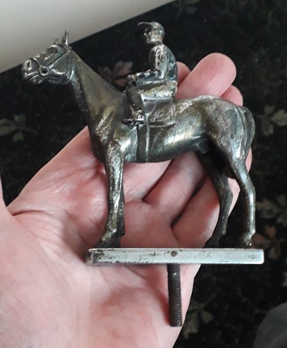 Horse and jockey chrome - horse, plated
