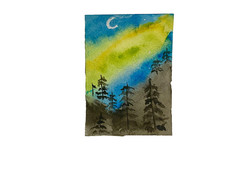 ACEO Original Aurora northern