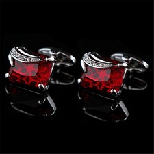 Pair square red crystal - pair,