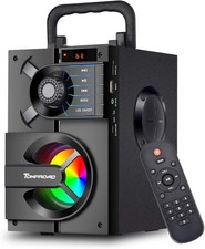 Portable Bluetooth Speakers with Subwoofer Wireless Stereo Sound Rich Bass, Out