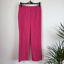 FARHI by Nicole Farhi Trousers Size 10 Pink Straight Leg Classic Pockets