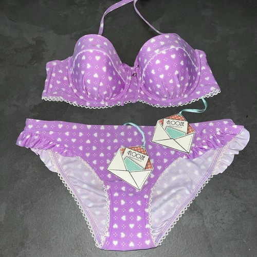 Ladies lilac white heart - lilac,