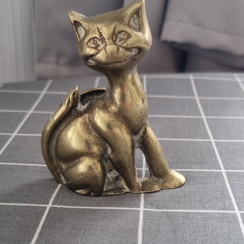 Metal cat ornament figurine - metal,