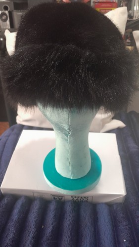 Ladies black flaux fur - ladies,