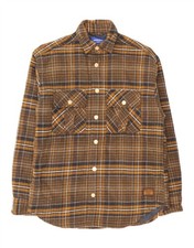 JACK & JONES Mens Lumberjack Flannel Shirt XS Brown Check Cotton DA49