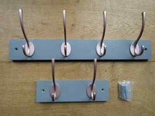 Grey slate wooden coat rail - slate,