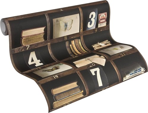 Rustic shelf wallpaper paste - shelf,