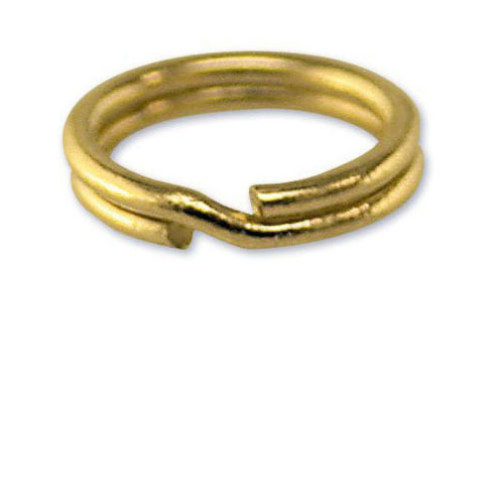 7mm split ring - split, gold