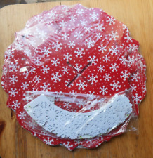 Christmas Snowflake 2 Tier Cupcake Stand Plus 12 x Wrappers BNIP