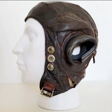 WW2 RAF FLYING HELMET TYPE C WWII LEATHER PILOT HAT FIGHTER BOMBER AIRCREW KIT