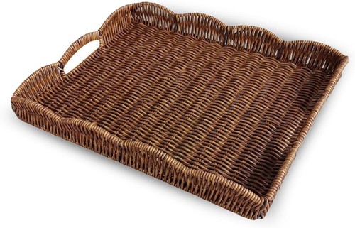 Serving tray with - serving, scalloped