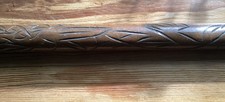 Vintage Wooden and Brass Walking Stick Snooker Cue